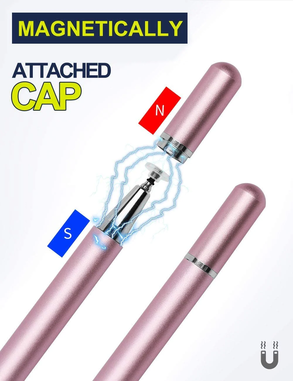 Pink Stylus Touch Screen Pen Fiber Tip Aluminum Lightweight - ZDZ80 - Image 2