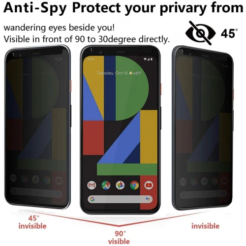 Google Pixel 4 - Privacy Screen Protector 3D Tempered Glass - Image 2