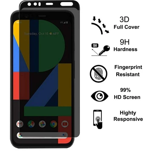 Google Pixel 4 XL - Privacy Screen Protector 3D Tempered Glass - Image 5