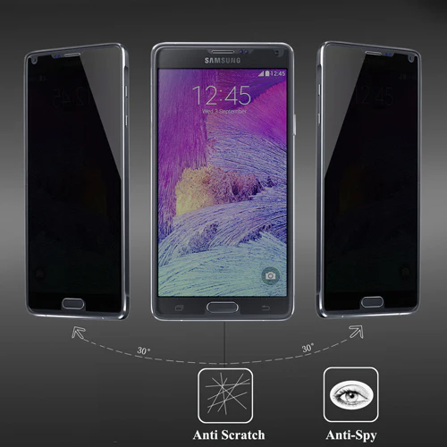 Samsung Galaxy Note 4 - Privacy Screen Protector Silicone TPU Film - Full Cover - Image 4