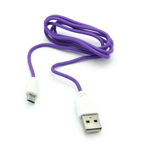 3ft Micro USB Cable Charger Cord - TPE - Purple - Fonus D30 - Image 3