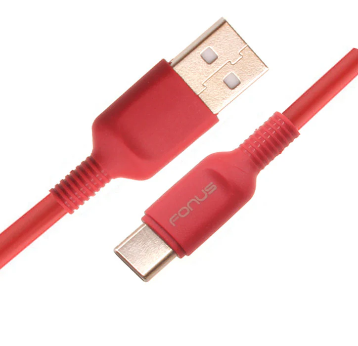 6ft USB-C Cable Red Charger Cord Power Wire - Fonus - C15