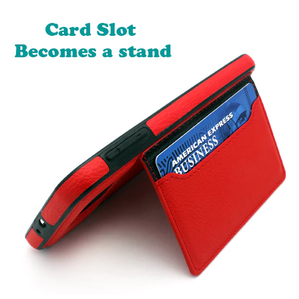 Leather Case Luxury Wallet Cover Credit Card ID Slot Stand - Black - Selna N78 - Image 3