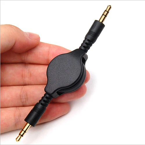 Retractable Audio Cable Aux-in Car Stereo Speaker Cord - Black - Fonus M93 - Image 6