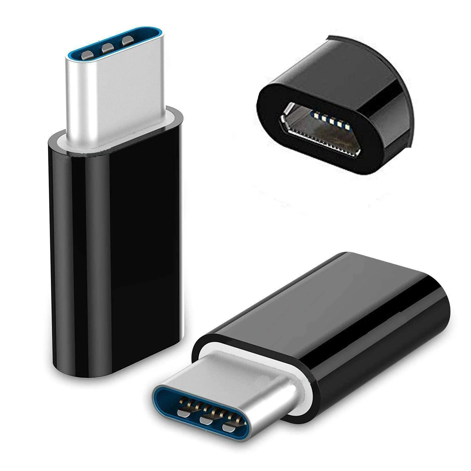 Retractable Cable with USB-C Adapter Power Wire Fast Charger Cord Sync Black - ZDC92+USB-C - Image 2