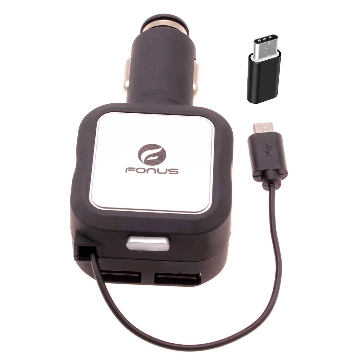 Retractable Car Charger 4.8Amp 2-Port USB USB-C Adapter DC Socket Power Adapter - ZDG50 - Image 5
