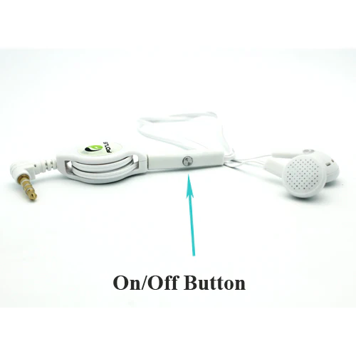 Retractable Earphones 3.5mm Headphones - Dual Earbuds - White - Fonus B56 - Image 3