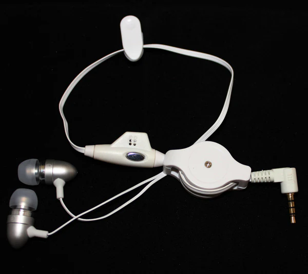 Retractable Earphones 3.5mm Headphones - Metal Earbuds - Silver - Xenda B74 - Image 2