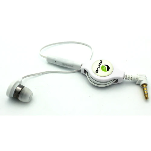 Retractable Mono Earphone 3.5mm Headphone In-Ear Single Earbud - White - Fonus M83 - Image 8