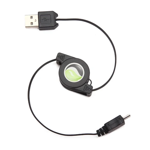 Retractable Micro USB Cable Charger Cord - Black - Fonus C92 - Image 2