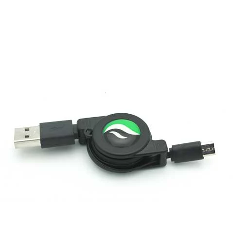 Retractable Micro USB Cable Charger Cord - Black - Fonus C92 - Image 3