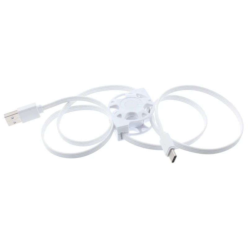 Retractable USB-C Cable Charger Power Cord - White - Fonus K08 - Image 4