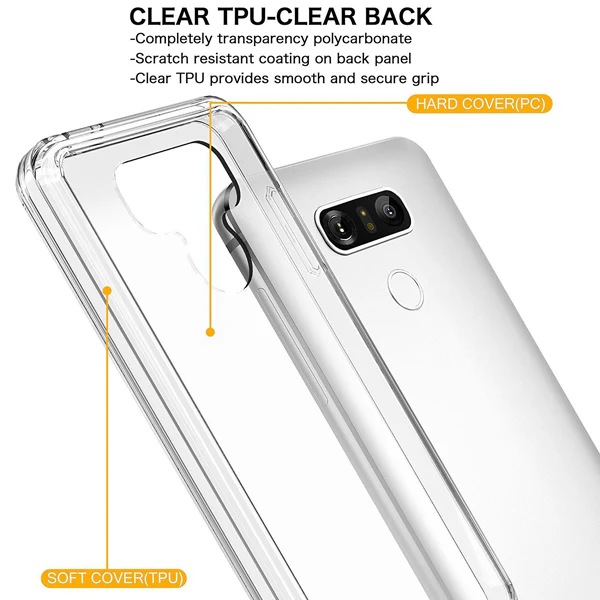 Clear Case Hybrid Bumper Cover - Scratch-Resistant - Shockproof - Clear - Selna L04 - Image 5