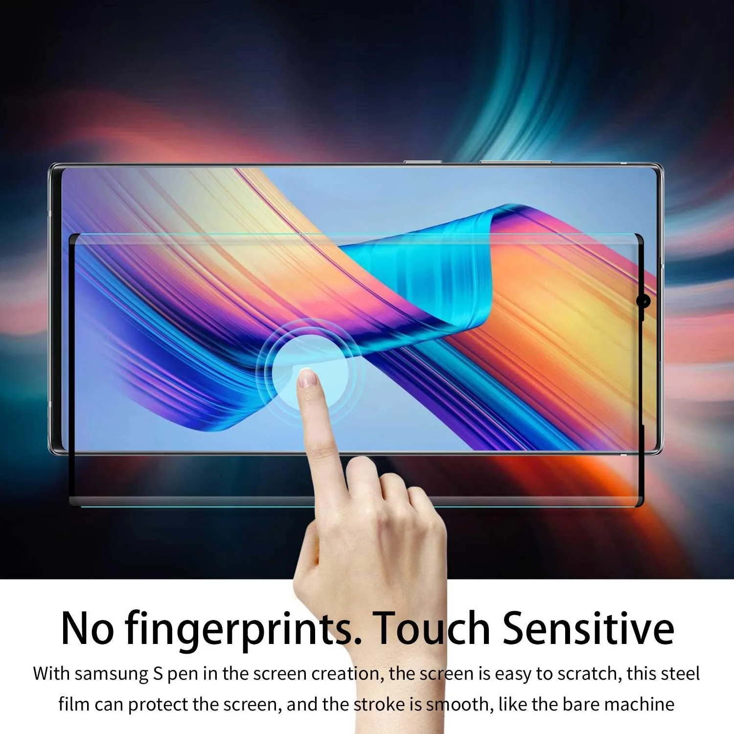 Samsung Galaxy Note 10 - Tempered Glass Screen Protector - 3D Curved - Full Cover - Fingerprint Unlock - Image 5