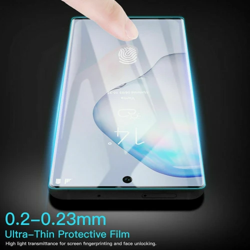Samsung Galaxy Note 10 Plus - Tempered Glass Screen Protector - 3D Curved - Full Cover - Fingerprint Unlock - Image 6