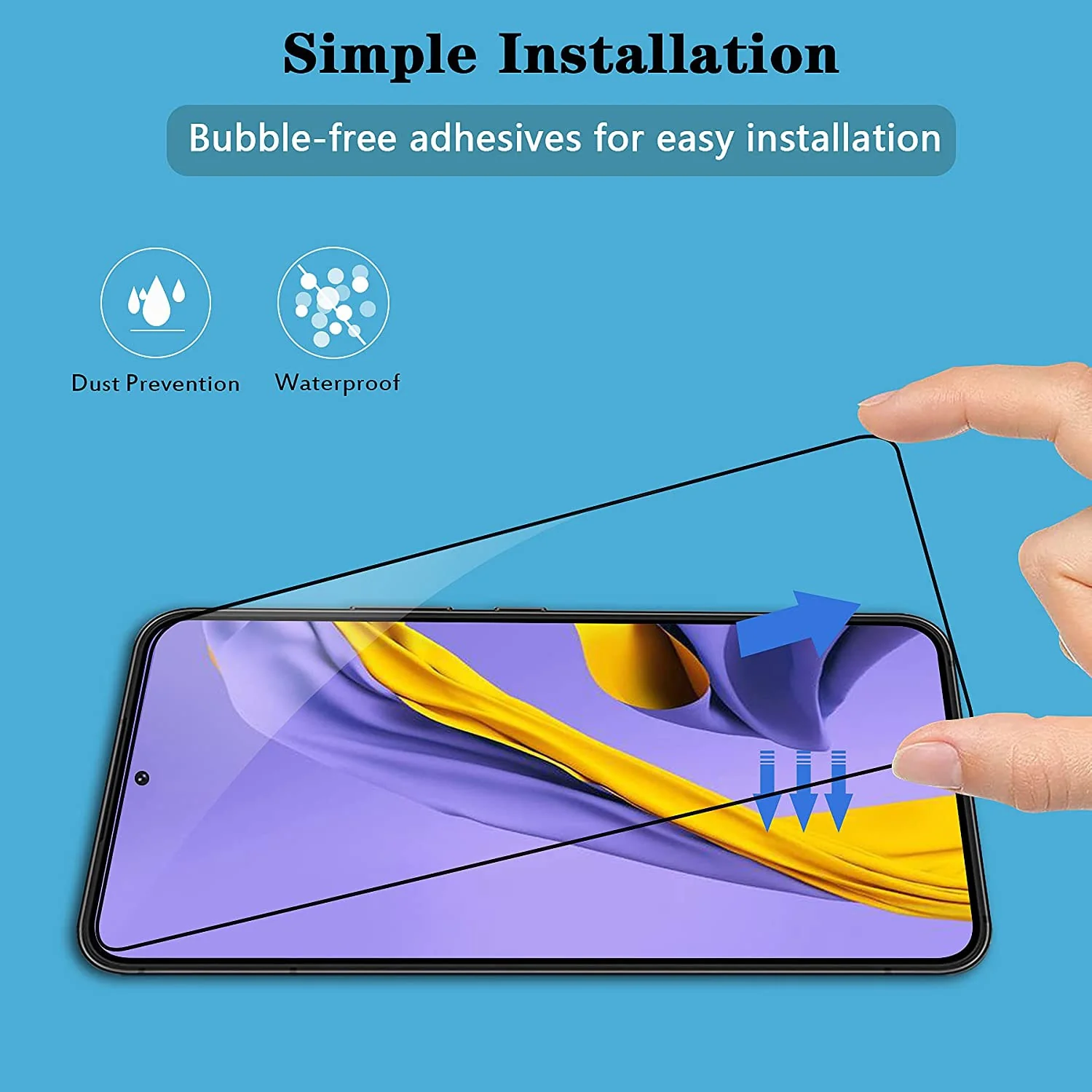 Screen Protector Tempered Glass Full Cover (Fingerprint Unlock) 9H Hardness Case Friendly - ZDY96 - Image 6