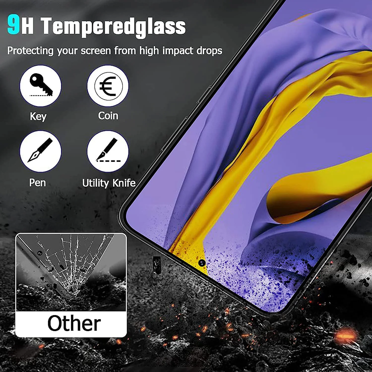Screen Protector Tempered Glass Full Cover (Fingerprint Unlock) 9H Hardness Case Friendly - ZDY97 - Image 5