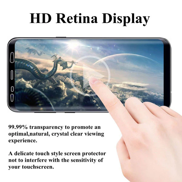 Samsung Galaxy S8 - Screen Protector Silicone TPU Film - Full Cover - HD Clear - Image 5