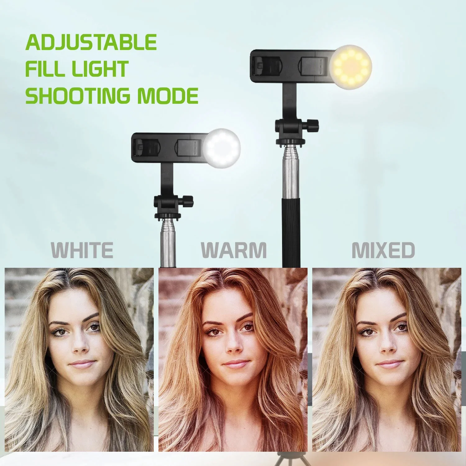 Selfie Stick Wireless Built-in Tripod Remote Shutter Stand Self-Portrait - ZDZ98 - Image 5