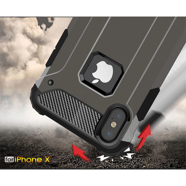 Hybrid Case Dual Layer Armor Defender Cover - Shockproof - Black - Selna L25 - Image 2