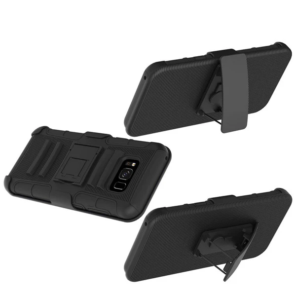 Hybrid Case Rugged Holster Swivel Belt Clip - DropProof - Defender - Black - Selna L12 - Image 5