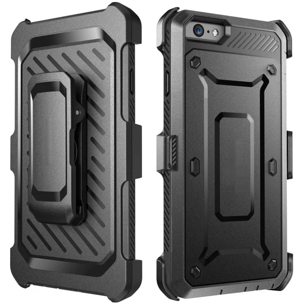 Hybrid Case Rugged Holster Swivel Belt Clip - Built-in Screen Protector - Black - Selna L02 - Image 5
