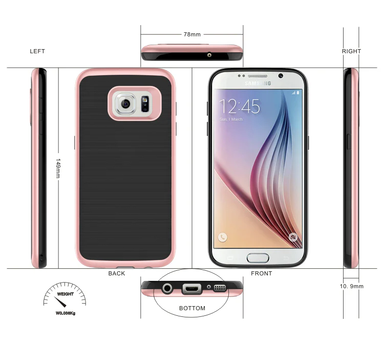 Hybrid Case Dual Layer Armor Bumper Cover - Dropproof - Pink - Selna N42 - Image 4