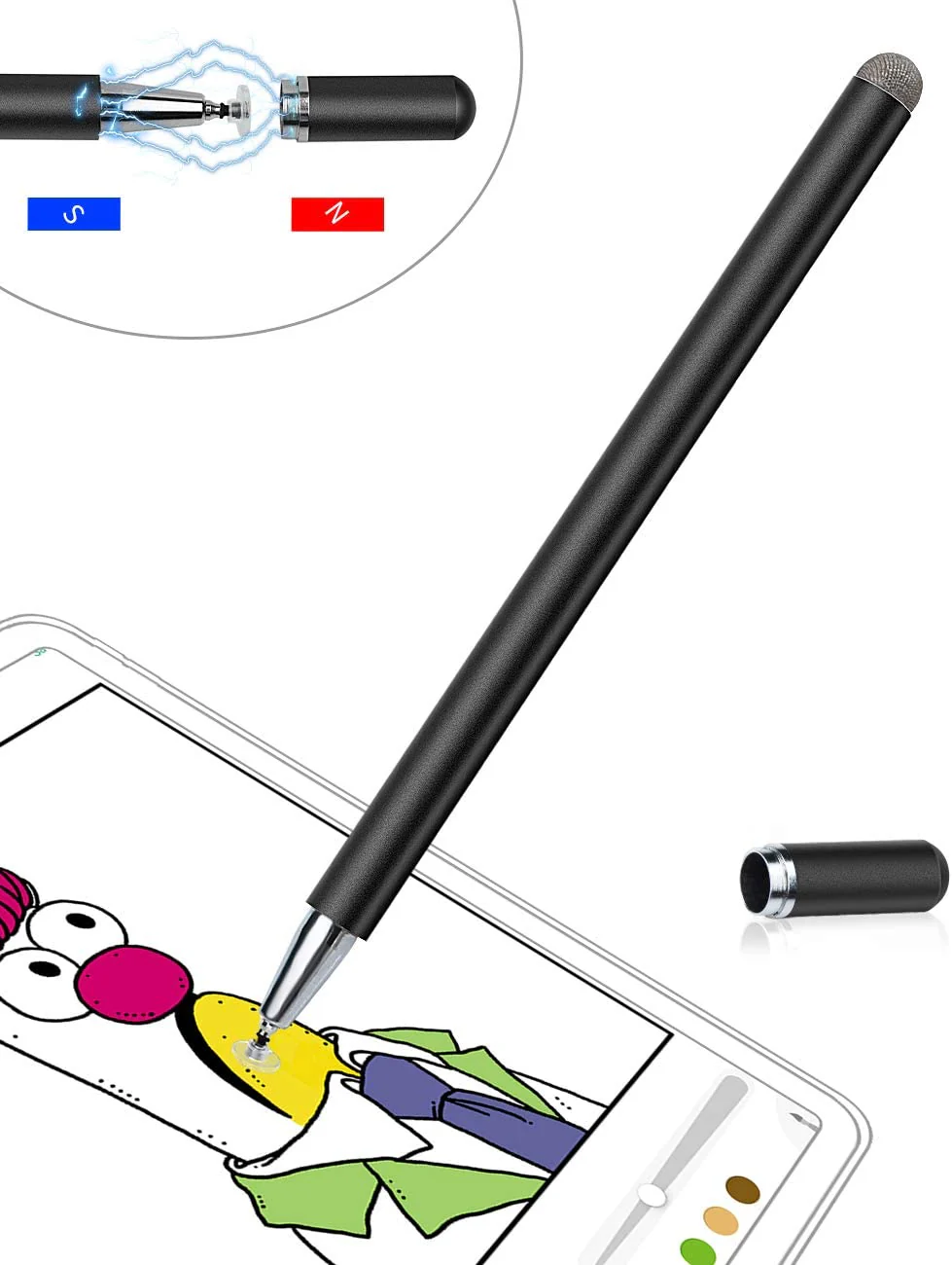 Stylus Touch Screen Pen Fiber Tip Aluminum Lightweight Black - ZDZ79 - Image 5