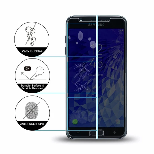 Samsung Galaxy J7 2018 - Privacy Screen Protector - Tempered Glass - 3D Full Cover - Image 2