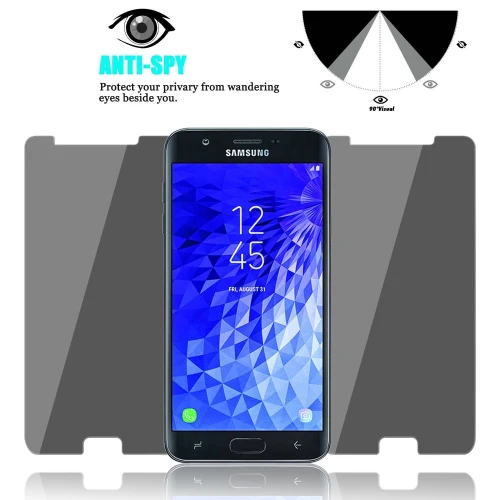 Samsung Galaxy J7 2018 - Privacy Screen Protector - Tempered Glass - 3D Full Cover - Image 5