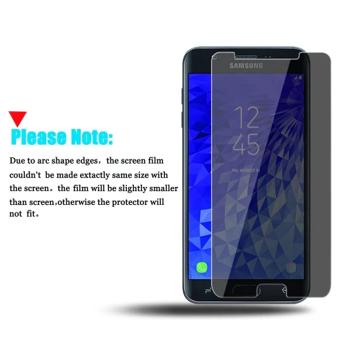 Samsung Galaxy J7 2018 - Privacy Screen Protector - Tempered Glass - 3D Full Cover - Image 6