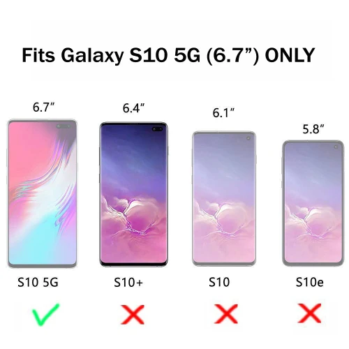 Samsung Galaxy S10 5G - Tempered Glass Screen Protector - Full Cover Curved - Fingerprint Unlock - Image 3