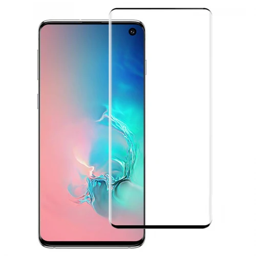 Samsung Galaxy S10 Plus - Tempered Glass Screen Protector - Full Cover Curved - Fingerprint Unlock