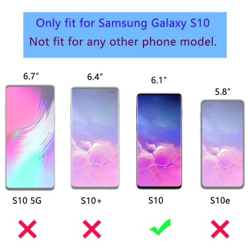 Samsung Galaxy S10 - Tempered Glass Screen Protector - Full Cover Curved - Fingerprint Unlock - Image 3