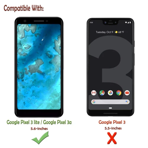 Google Pixel 3a - Tempered Glass Screen Protector - Full Cover - Image 2