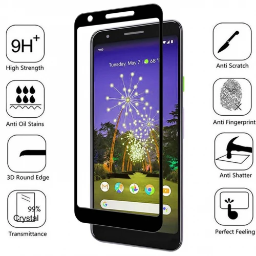 Google Pixel 3a - Tempered Glass Screen Protector - Full Cover - Image 7