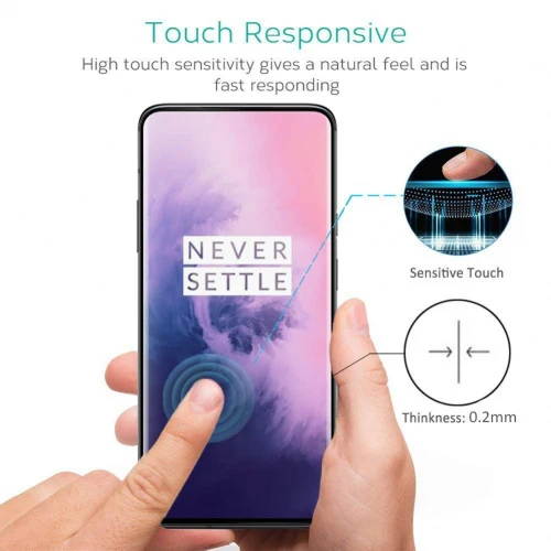 OnePlus 7 Pro - Tempered Glass Screen Protector - Full Cover Curved - Fingerprint Unlock - Image 3