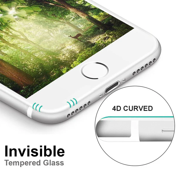 iPhone 7/8 Plus - Tempered Glass Screen Protector - HD Clear - 4D Curved - Full Cover - Image 4