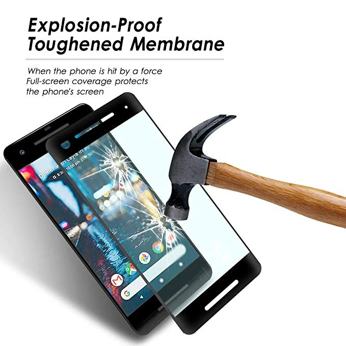 Google Pixel 2 - Tempered Glass Screen Protector - HD Clear - Curved - Full Cover - Image 4