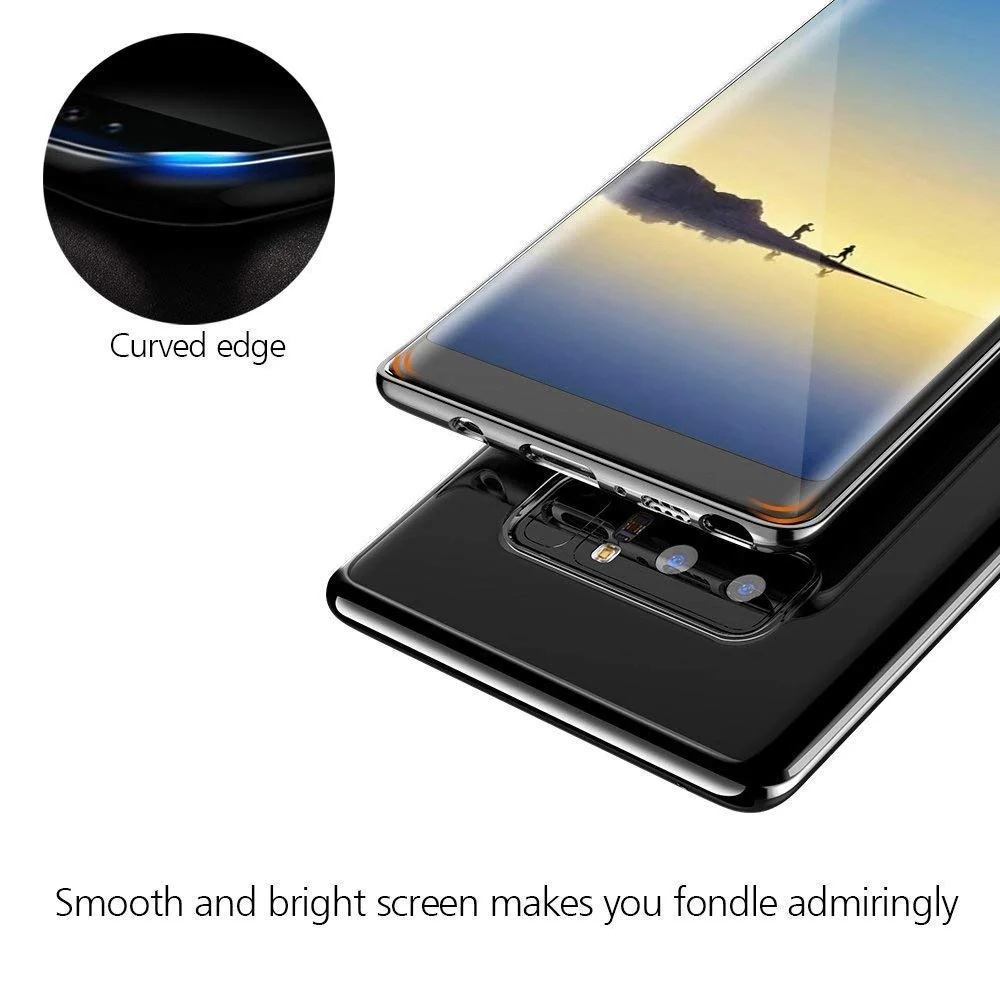Samsung Galaxy Note 9 - Tempered Glass Screen Protector - HD Clear - 5D Curved - Full Cover - Image 3