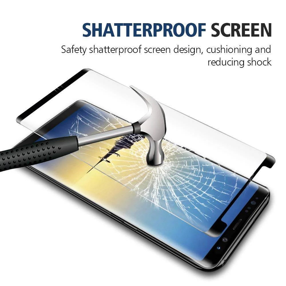 Samsung Galaxy Note 9 - Tempered Glass Screen Protector - HD Clear - 5D Curved - Full Cover - Image 4