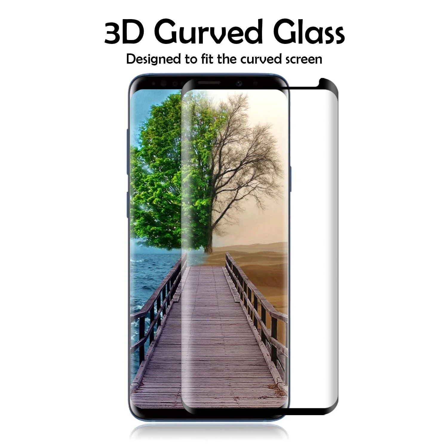Samsung Galaxy S9 - Tempered Glass Screen Protector - HD Clear - Curved - Full Cover - Image 6