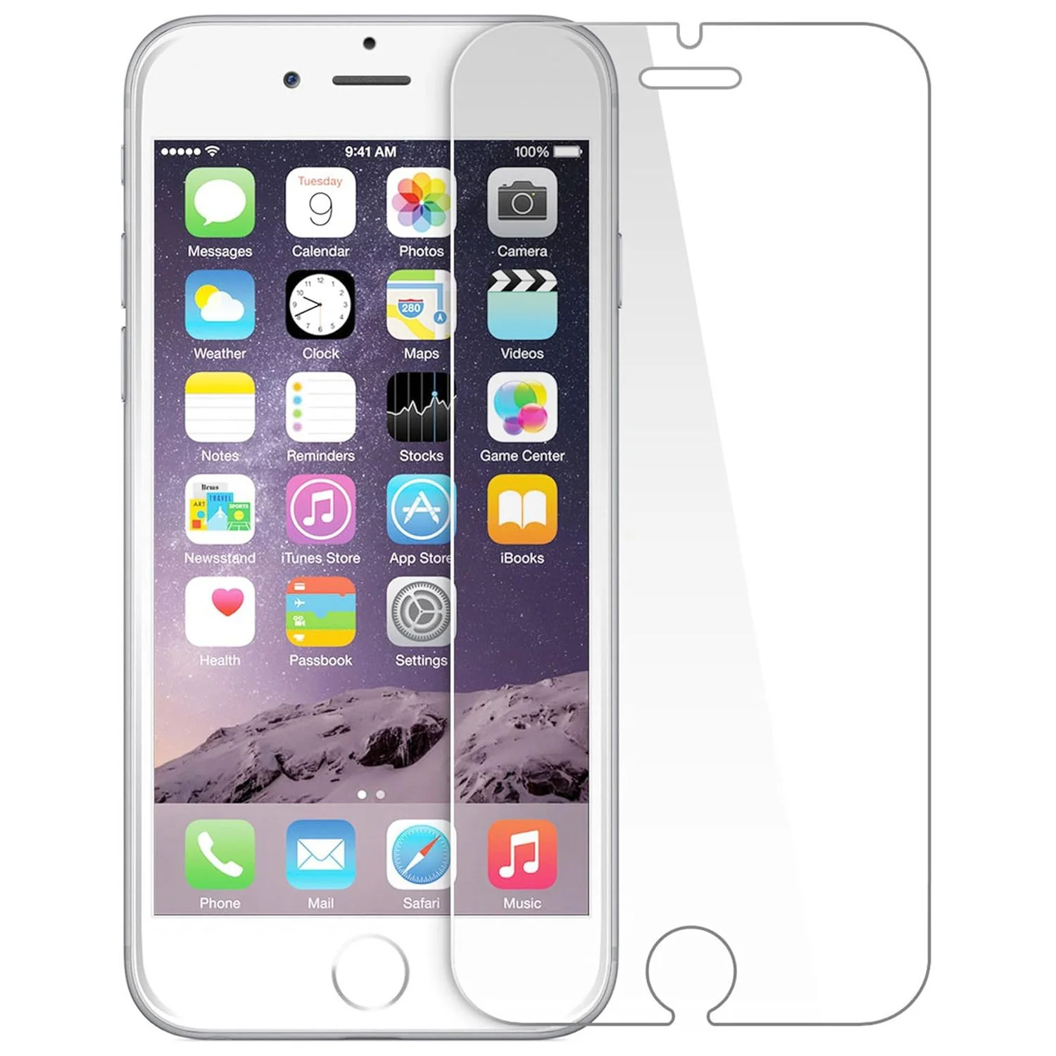 iPhone 6S 7 8 - Tempered Glass Screen Protector - HD Clear - Full Cover