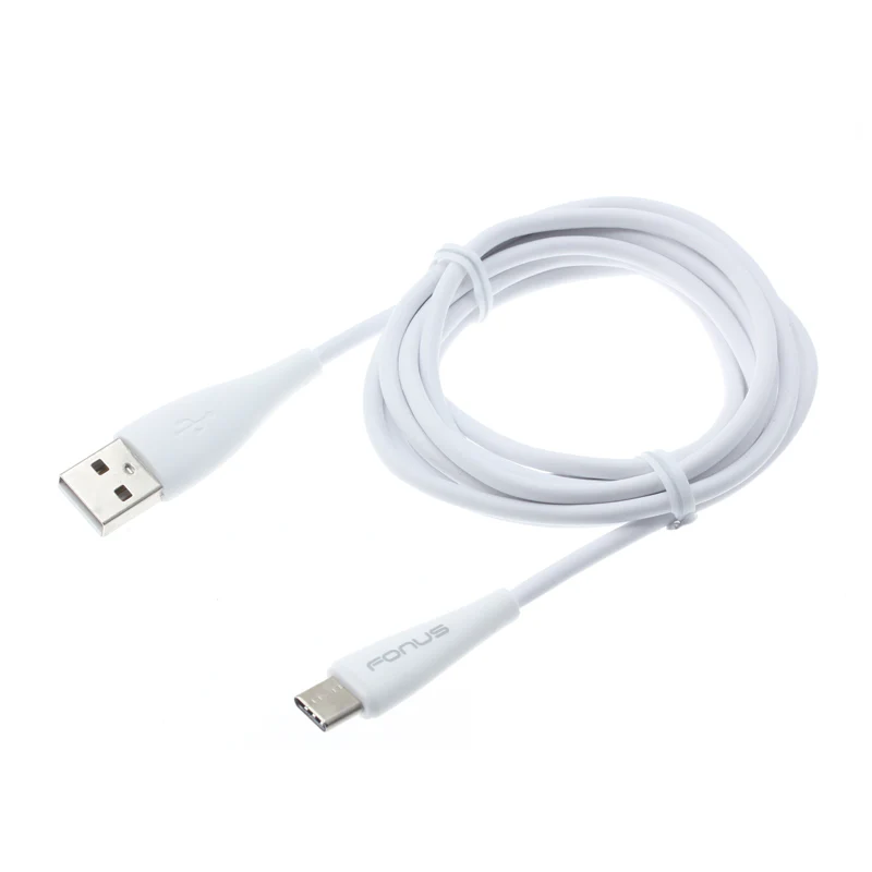 10ft USB-C Cable Charger Cord - TPE - White - Fonus R10 - Image 2