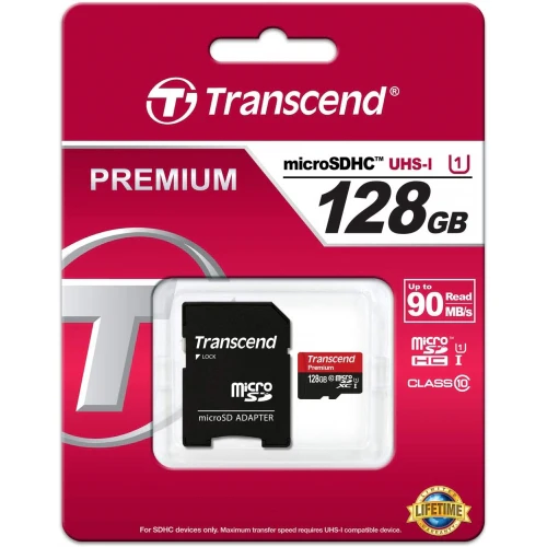 128GB Memory Card Transcend High Speed MicroSD Class 10 MicroSDXC - Image 2