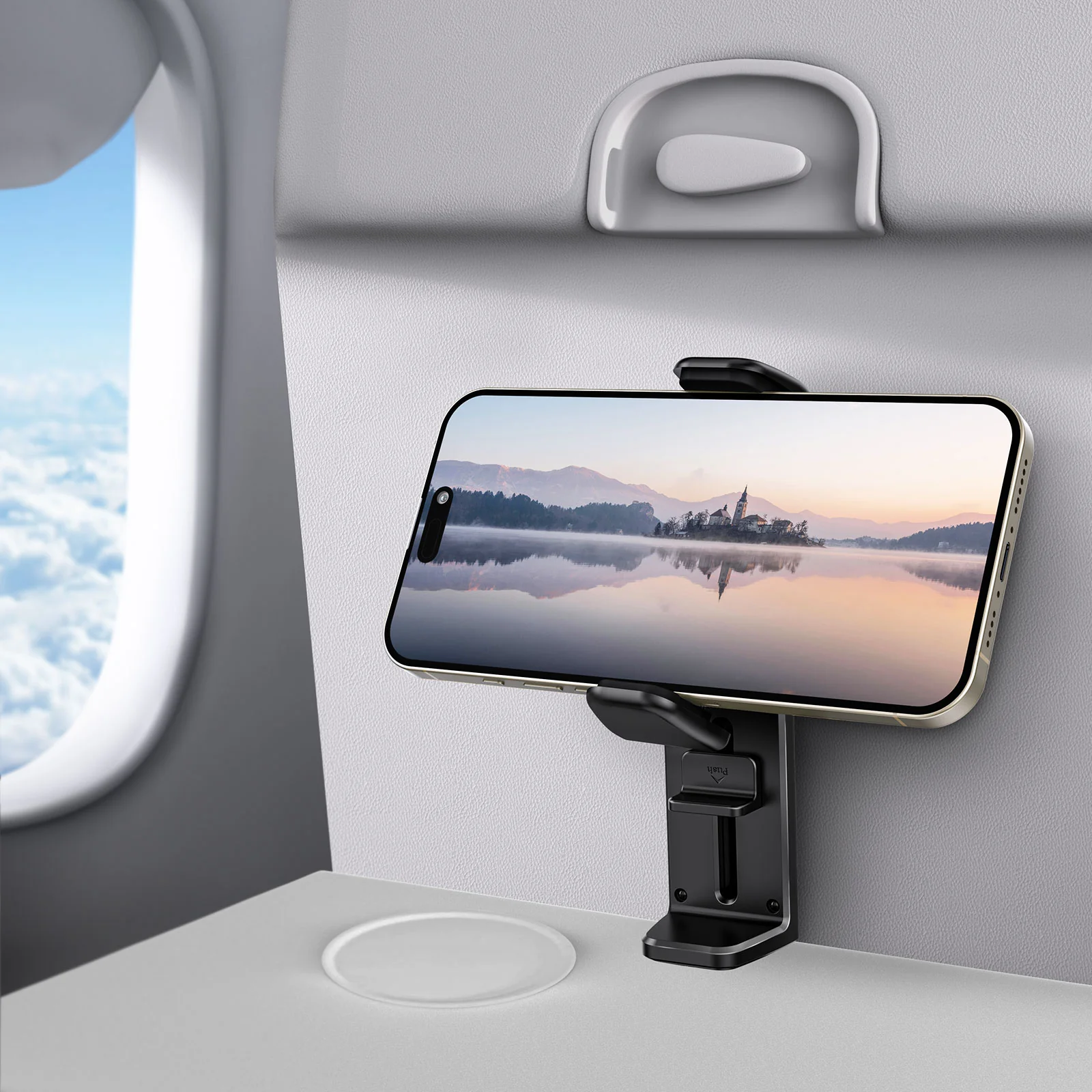 Travel Holder Phone Mount Desktop Stand Airplane 360 Degree Rotation Cradle - ZDV84 - Image 6