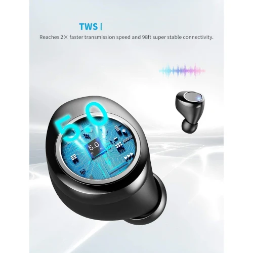 TWS Earphones Wireless Earbuds Headphones True Stereo Headset - ZDTWS1 - Image 6
