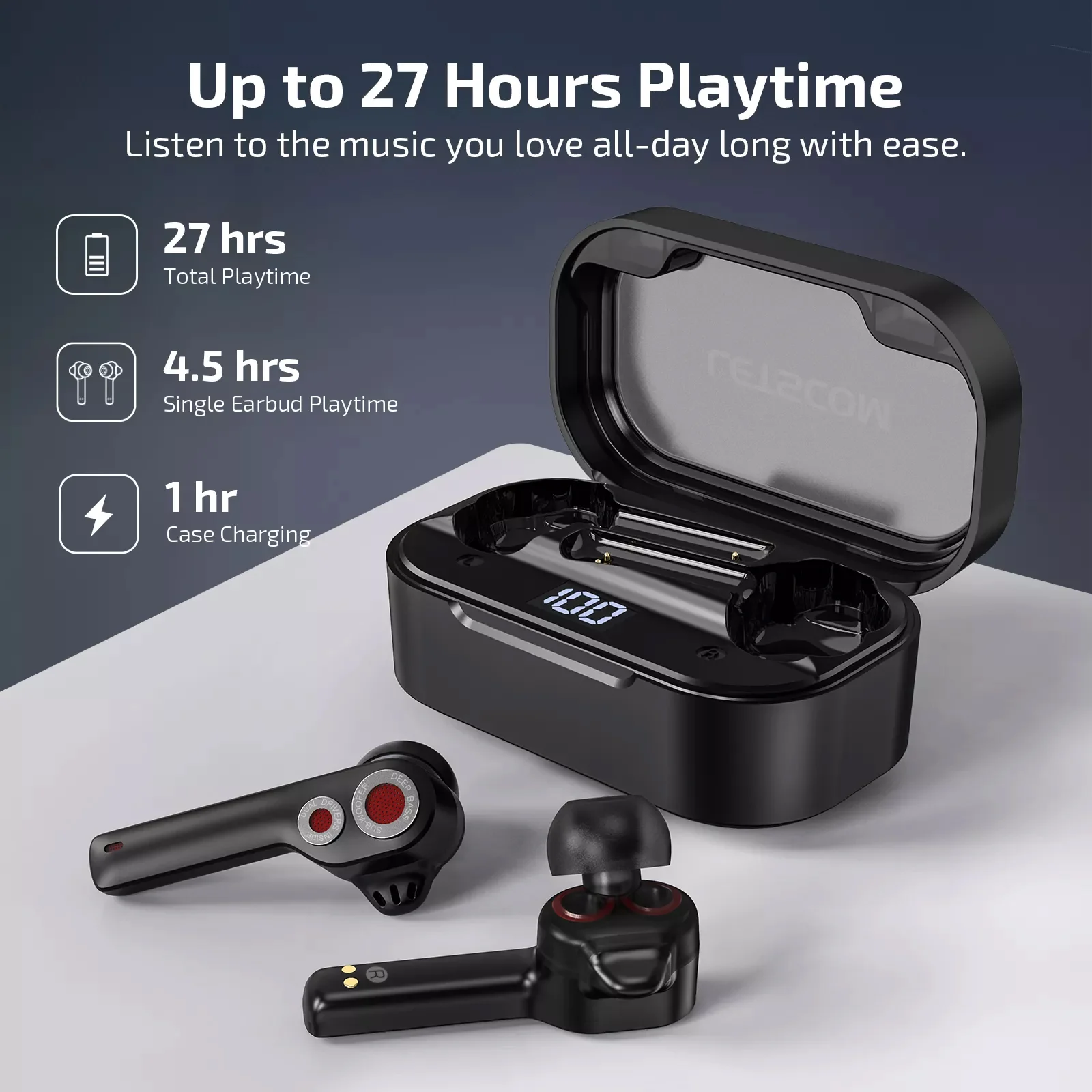 TWS Earphones Wireless Earbuds Headphones True Stereo Headset - ZDXY9 - Image 2