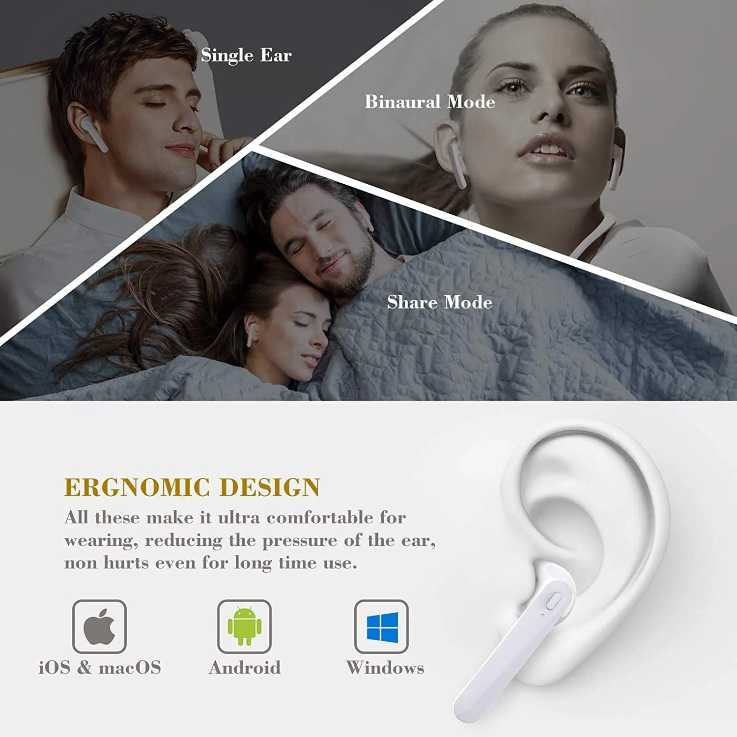 TWS Earphones Wireless Earbuds Headphones True Stereo Headset - ZDZ33 - Image 3