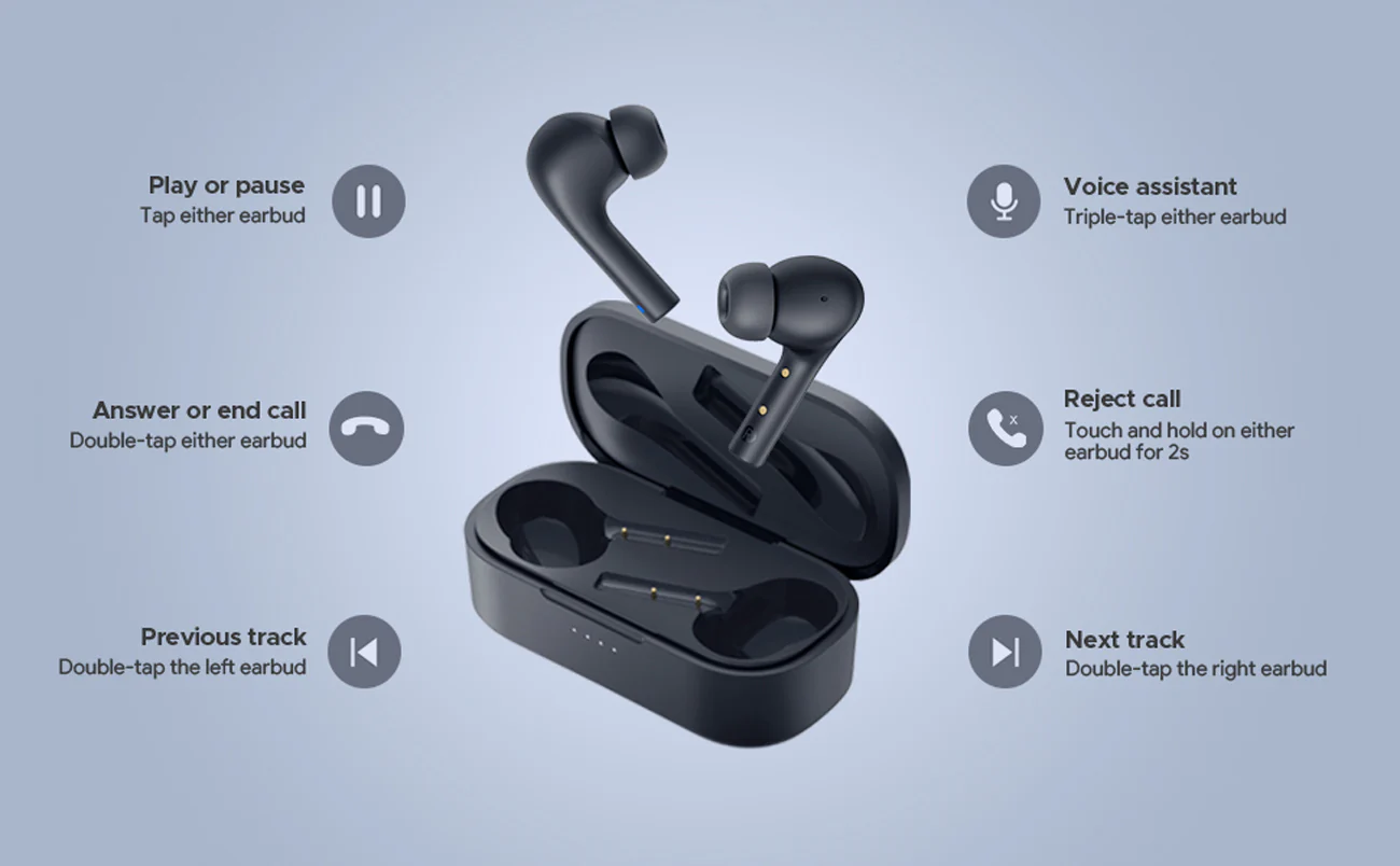 TWS Earphones Wireless Earbuds Headphones True Stereo Headset - ZDZ76 - Image 4